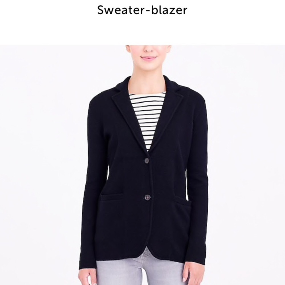 Like new navy j crew sweater blazer